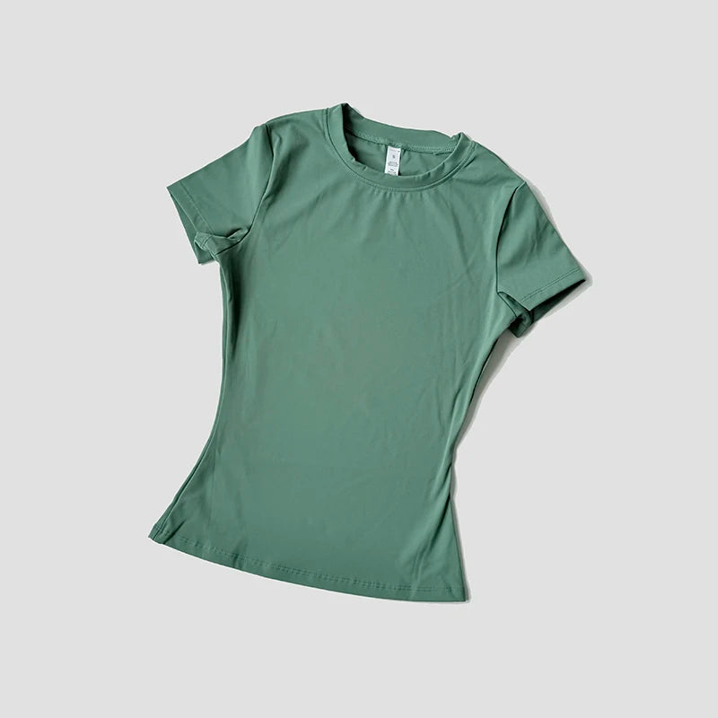 Women Yoga Top Seamless Sport T Shirts Fitness Clothes Short Sleeve Yoga Shirt Gym Top Running Active Wear Quick Pick Grocers